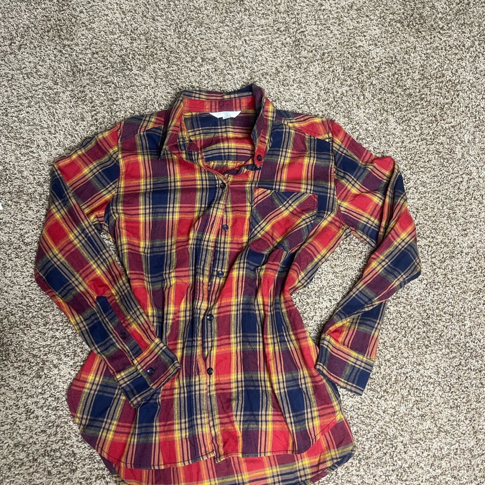 Plaid Shirt - Red and Blue